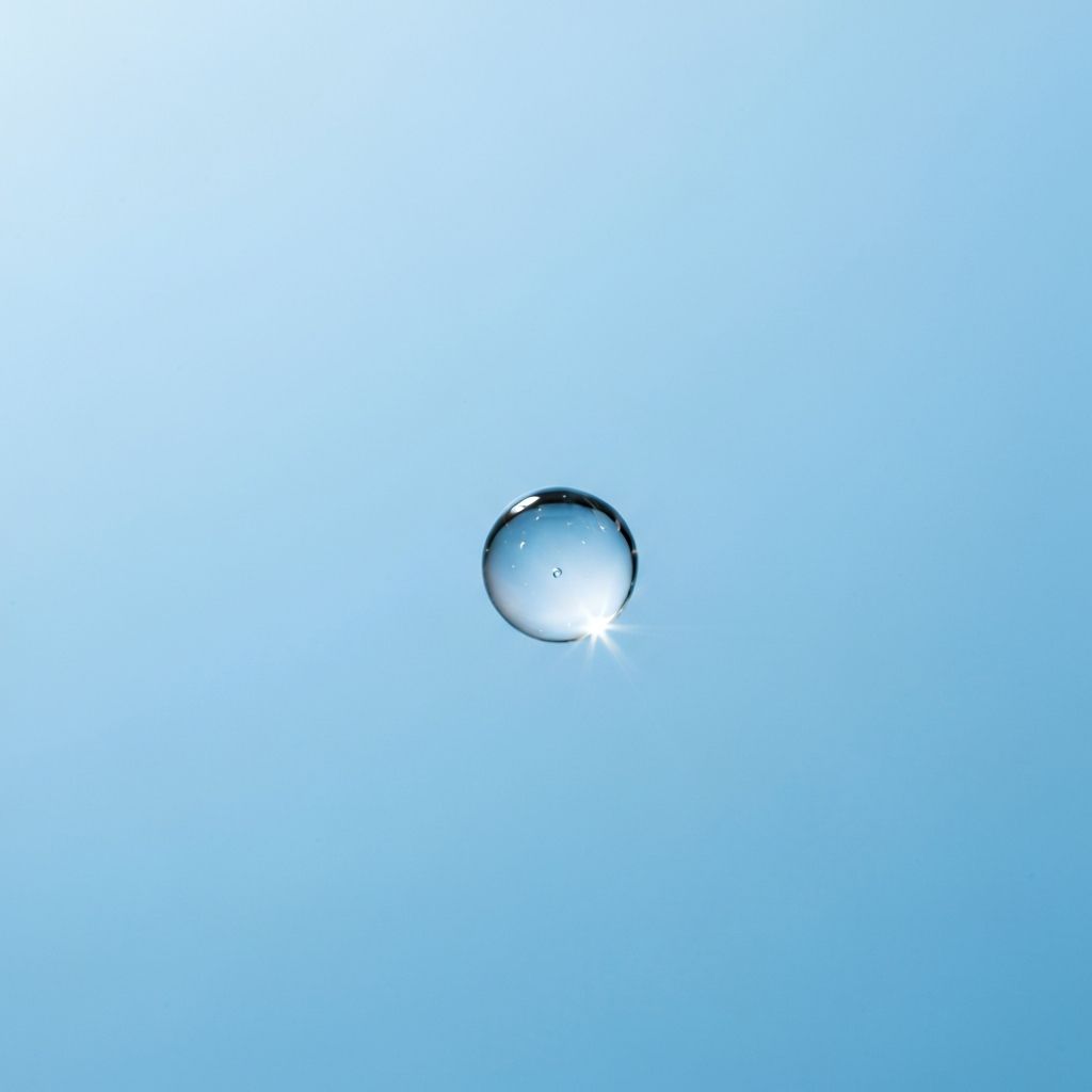 Water droplet on glass